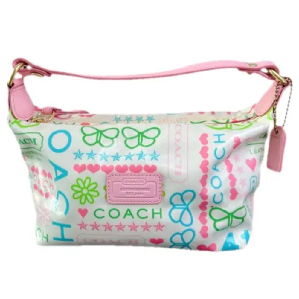 Vintage COACH Y2K Butterfly Graffiti Handbag